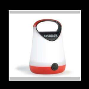 EVEREADY Portable Compact Camp LED Lantern Light, Battery Powered, Red/Black
